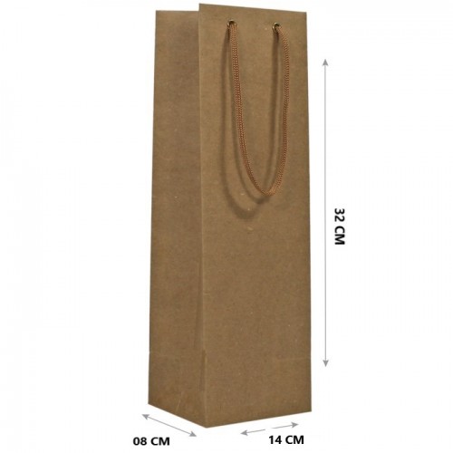 Sacola Kraft 14cmx32cmx08cm